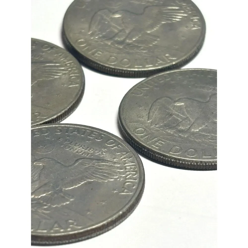 Lot of 4 1972-D Eisenhower Ike Dollar $1 Coins Circulated U.S. Coin Lot